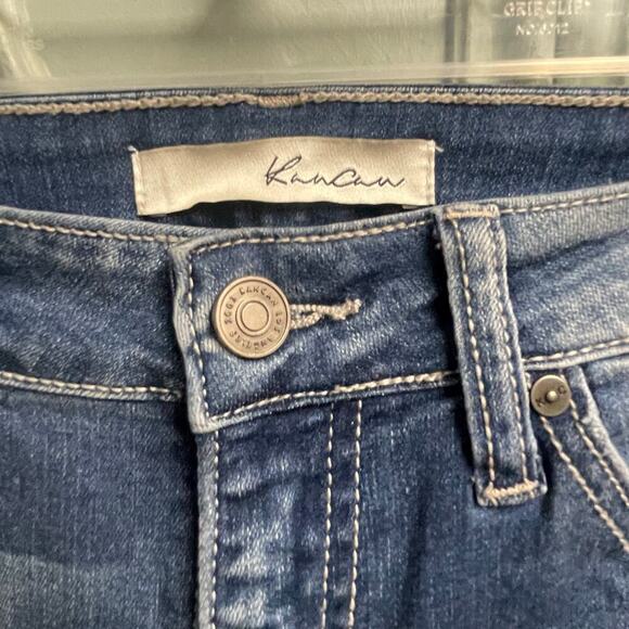 Kancan Size 7 27 Stretch Distressed Jeans Ankle Casual Skinny Dark Wash Womens - Picture 2 of 5